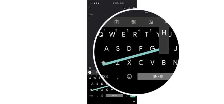 shortcut huruf kapital gboard