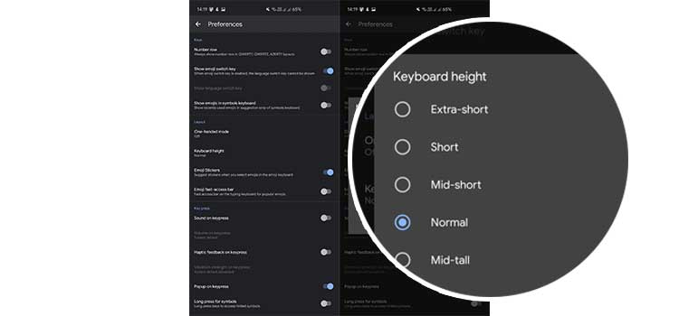 setting tampilan google keyboard