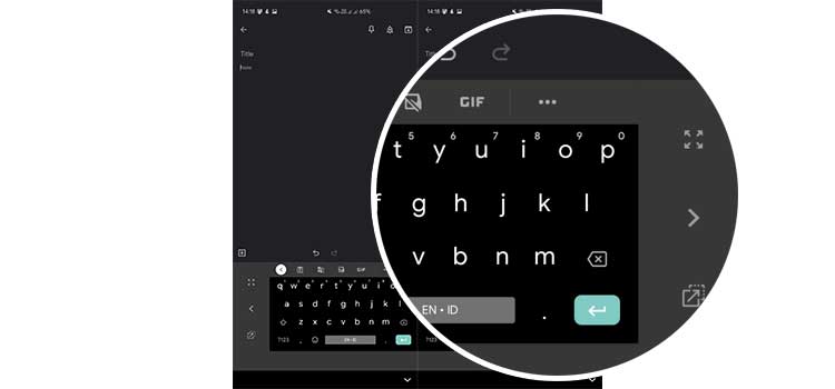 gboard mengetik satu tangan