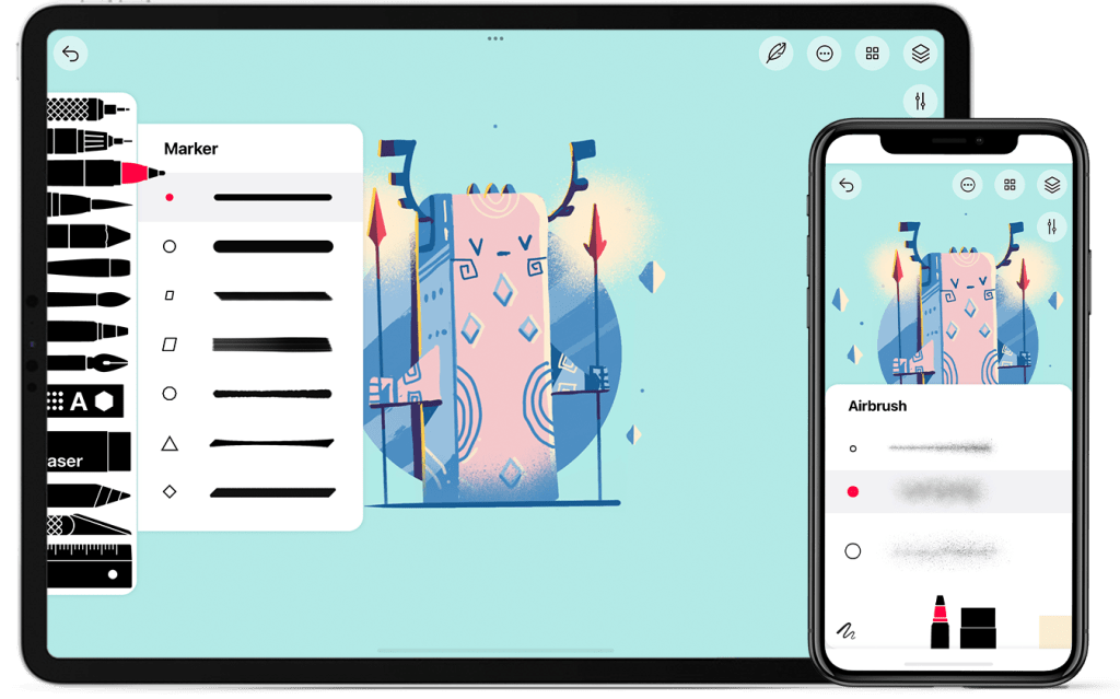 Alternatif aplikasi mirip Procreate yang gratis untuk desain digital - Tayasui Sketches