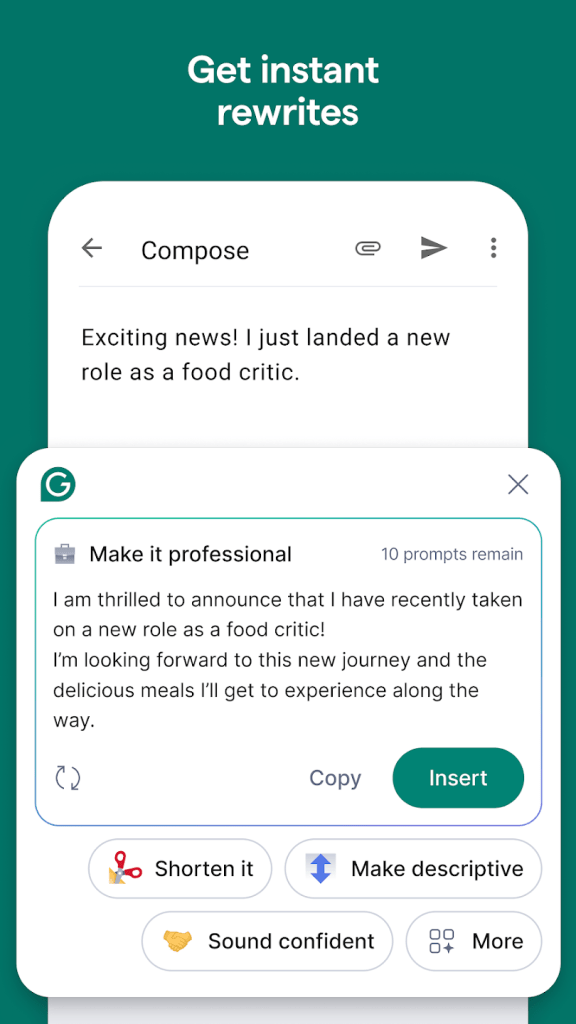 aplikasi keyboard glide typing terbaik android grammarly
