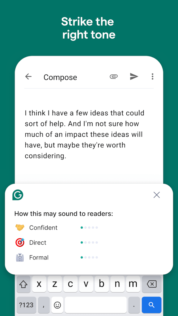 aplikasi keyboard glide typing terbaik android grammarly