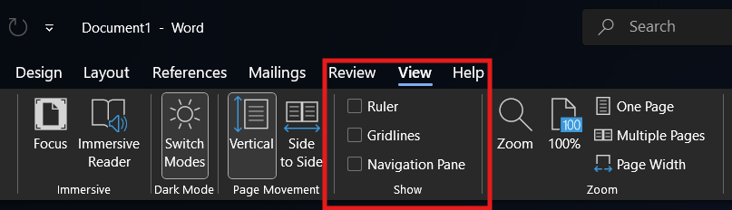 cara mengaktifkan ruler di Microsoft Word