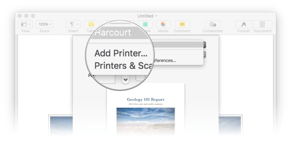 ngeprint di laptop macbook pakai AirPrint
